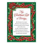 Personalized My Christmas List Christmas Card Set of 20