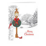 Lamppost Christmas Card Set of 20