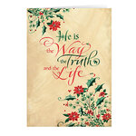 Personalized He is the Way Christmas Card Set of 20