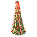 6' Red Poinsettia Pull-Up Tree by Holiday Peak™     XL