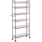 Rolling Antique Wire Slim Storage Cart by Home Marketplace
