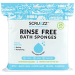 Scrubzz Rinse-Free Bath Sponges, Set of 25