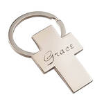 Personalized Cross Key Ring
