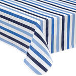Blue Stripe Vinyl Tablecover by Home-Style Kitchen™