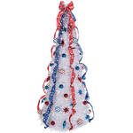 6' Patriotic Pull-Up Tree with LED Lights by Holiday Peak™
