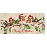 Personalized Birds with Hats Christmas Card Set of 20