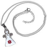 Personalized Angel Medical ID Necklace