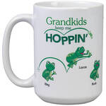 Personalized Grandkids Keep Me Hoppin' Mug