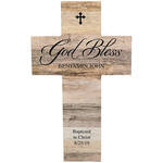 Personalized Rustic Style Cross, God Bless