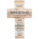 Personalized Rustic Style Cross, In Loving Memory