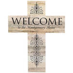 Personalized Rustic Style Cross, Welcome