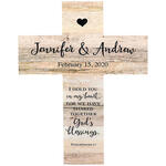 Personalized Rustic Style Cross, Couples
