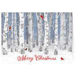Personalized Snowy Birch Christmas Cards Set of 20