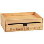 Personalized Bamboo Tray with Drawer