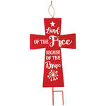 Land of the Free Metal Cross Stake by Fox River™ Creations