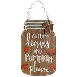Autumn Leaves Mason Jar Wall Hanging by Holiday Peak™