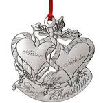 Personalized Silver-Tone Our First Christmas Ornament