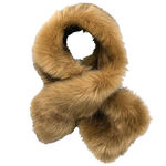 Faux Fur Stole Pull-Through Scarf