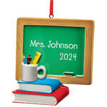 Personalized Chalkboard and Books Ornament