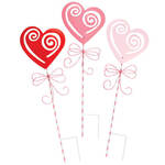 Metal Heart Stakes, Set of 3 by Fox River™ Creations