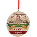 Personalized Paddle Your Own Canoe Ornament