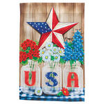 USA Mason Jar Garden Flag