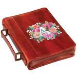 Personalized Floral Initial Brown Bible Case