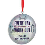 Personalized Work Out Ornament