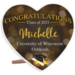 Personalized Graduation Heart Table Sitter