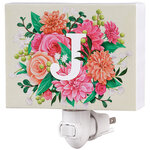 Personalized Floral Initial Night Light
