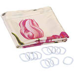 Tulips Shower Curtain with Set of 12 Hooks