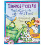Coloring & Sticker Art Butterflies & Birds Book