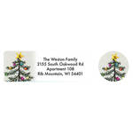 Personalized Beaded Tree Labels and Seals, Set of 20