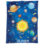 Personalized Space-Themed Children's Blanket