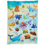 Personalized Animal Alphabet Children's Blanket