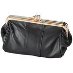 Large Leather Coin Purse Clutch