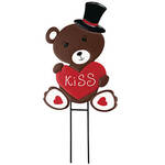 Teddy Bear KISS Decorative Yard Stake by Fox River™ Creations