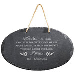 Personalized Bless Us Oh Lord Prayer Slate Plaque