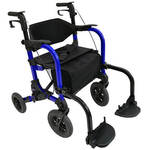 Rollator Walker and Transport Wheelchair Combo by LivingSURE™