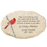 Personalized Oval-Shaped Cardinal Memorial Garden Stone