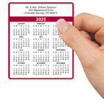 Personalized Burgundy Self-Stick Calendars, Set of 100