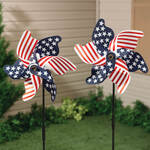 Patriotic Lawn Pinwheel Set of 2