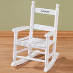 Personalized Childs White Rocker