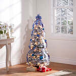 4' Snow Frosted Winter Style Pull-Up Tree by Holiday Peak™