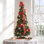 3' Red Poinsettia Pull-Up Tree by Holiday Peak™