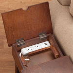Chairside Table with USB Power Strip by OakRidge™  XL