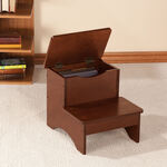 Wooden Step Stool with Storage by OakRidge™