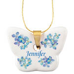Personalized Porcelain Butterfly Pendant