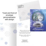 Personalized Winter Snowglobe Christmas Card Set of 20