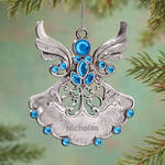 Personalized Birthstone Angel Pewter Ornament
